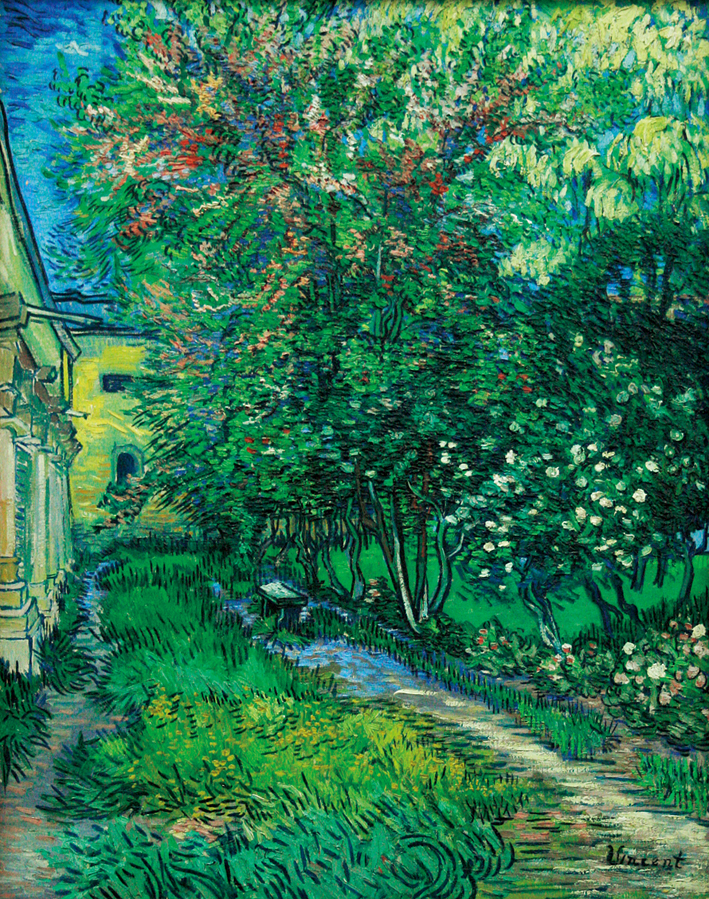  文森特·威廉·梵高  Vincent Willen Van Gogh —— 圣雷米救济所的公园